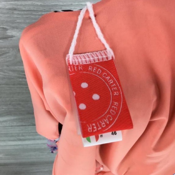 NEW Red Carter Cali Knotted Side 1 Piece Swimsuit Size 10 - Picture 13 of 15